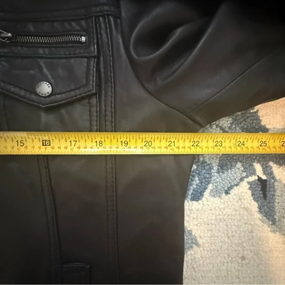 Michael Kors Black genuine Leather biker Jacket women’s xl